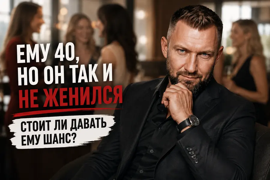 Стоит ли строить отношения с мужчиной, который не женился до 40 лет?